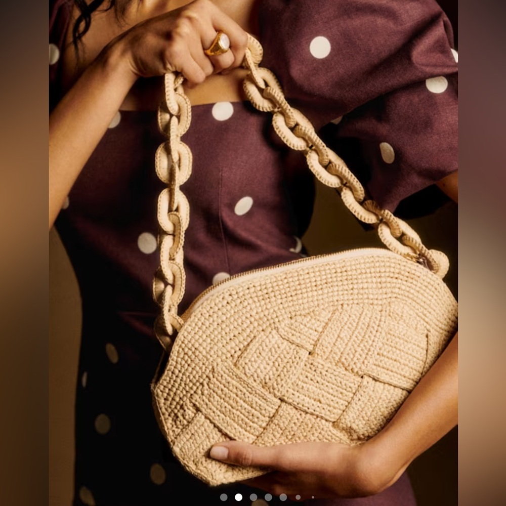 Sezane Isabelle Bag in Natural Woven Raffia - Picture 3 of 7